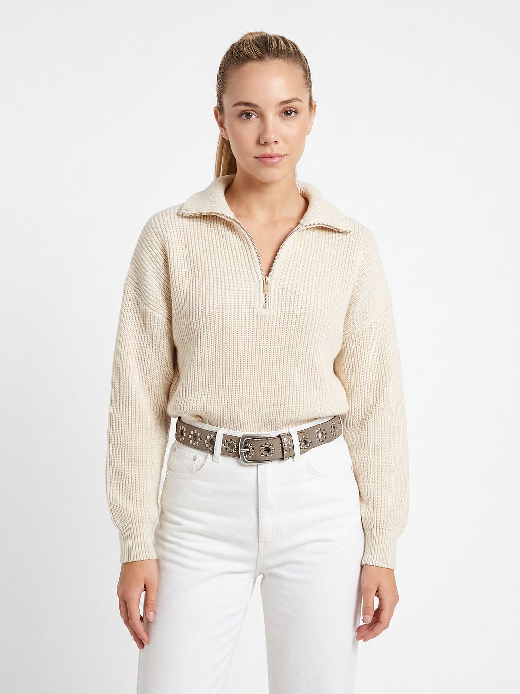 b.belt Cintura con borchie Vera Pelle