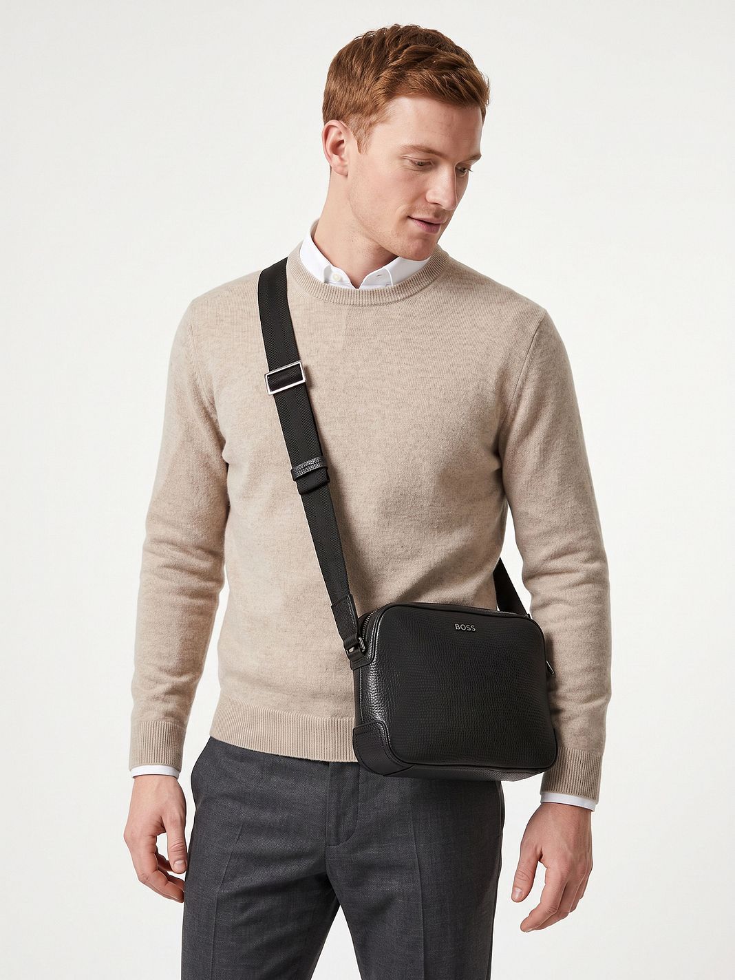 Boss Derwil Bolsa de hombro Piel natural 21 cm