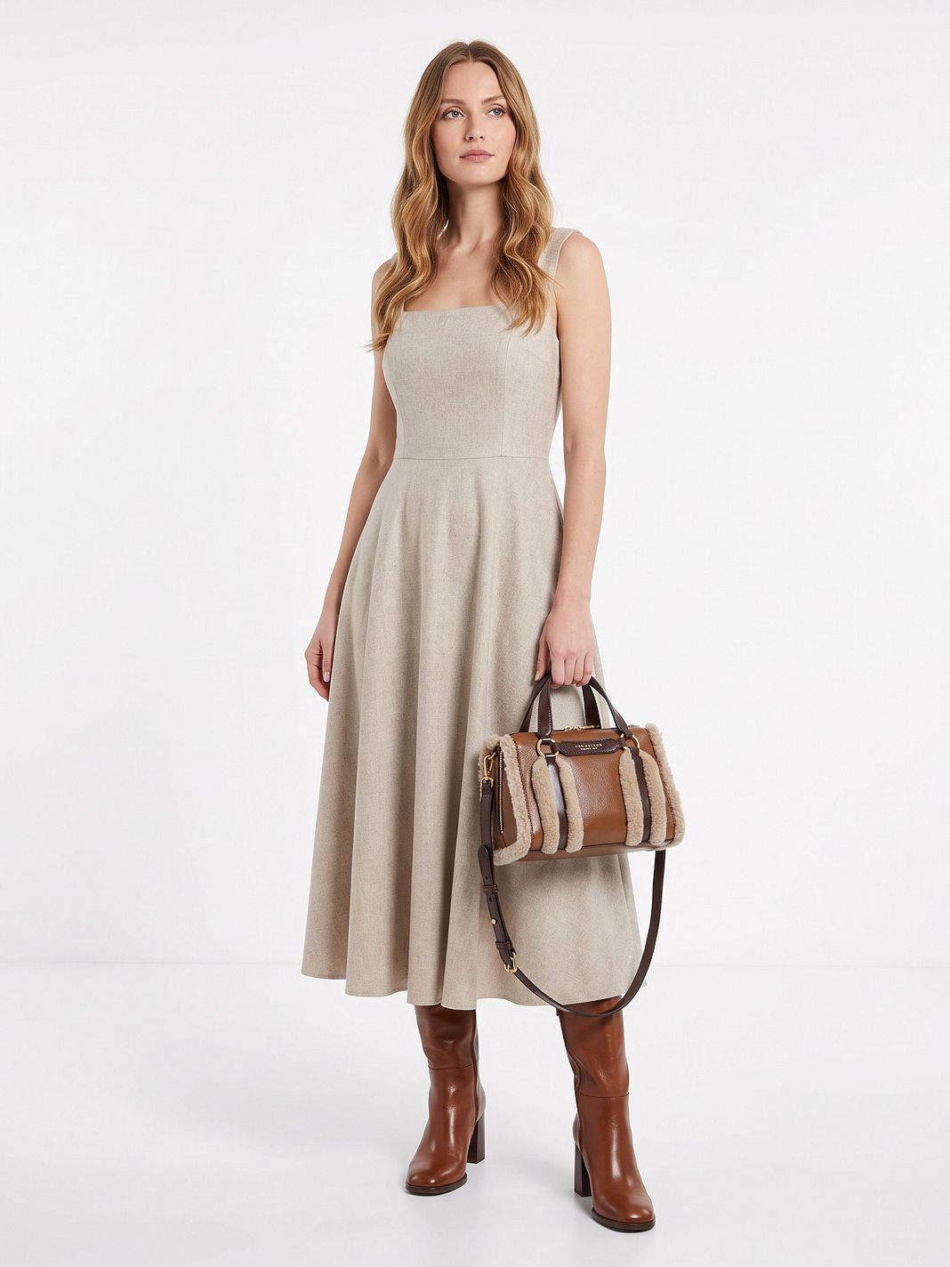 The Bridge Laura Bolso Piel natural 25 cm The Bridge Laura Bolso Piel natural 25 cm