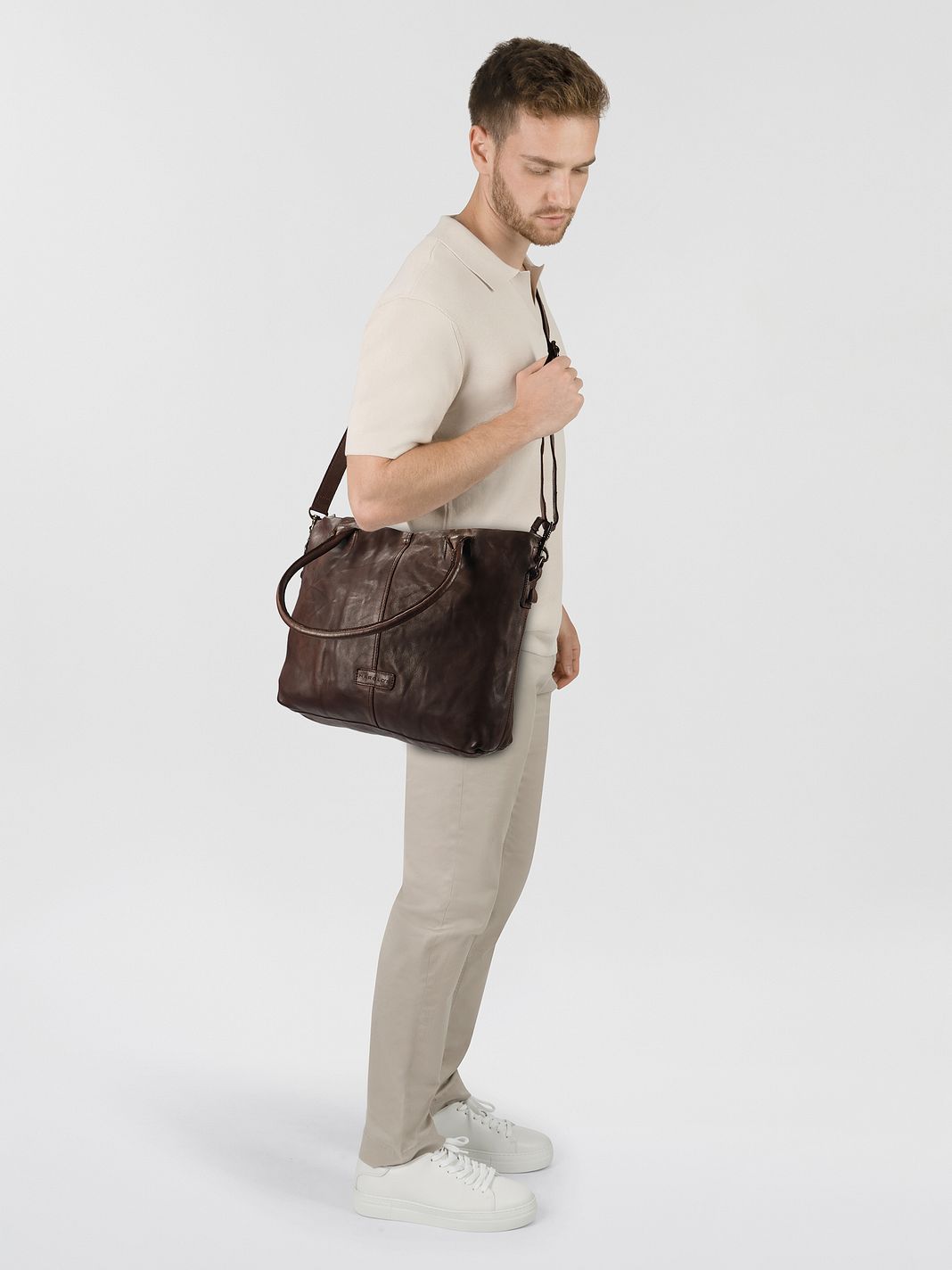 Harold's Submarine Borsa shopper Vera Pelle 43 cm Harold's Submarine Borsa shopper Vera Pelle 43 cm