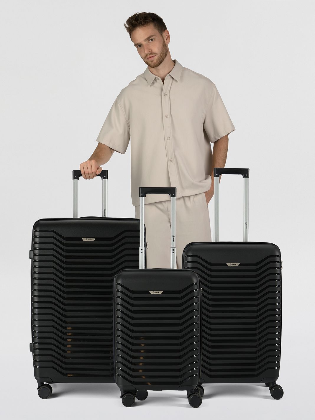Benzi 5820 4 ruote Set di valigie 3 pezzi Benzi 5820 4 ruote Set di valigie 3 pezzi