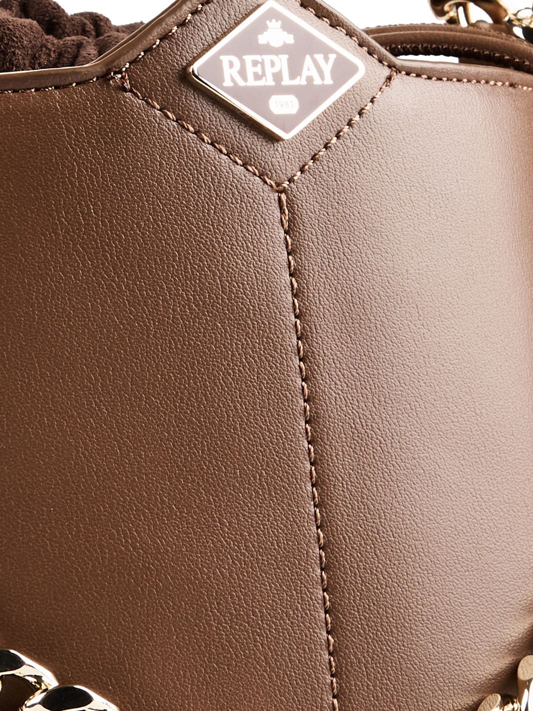 Replay Bucket bag Läder 20 cm