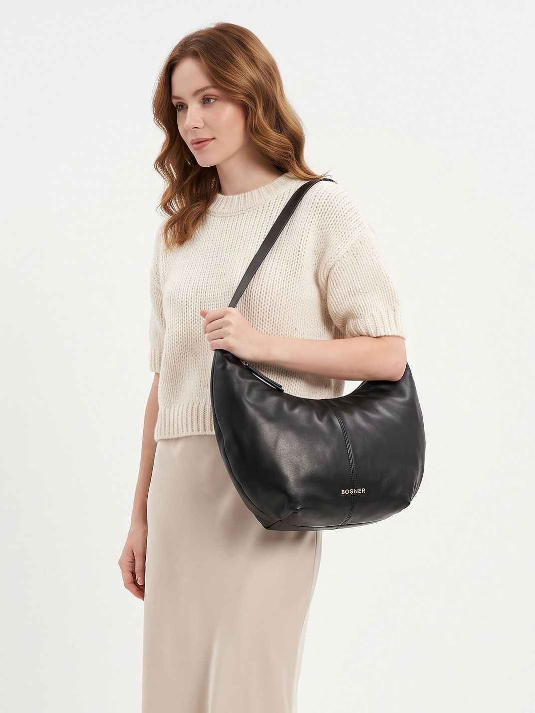 Bogner Loges Grandes Borsa a spalla Vera Pelle 32 cm Bogner Loges Grandes Borsa a spalla Vera Pelle 32 cm