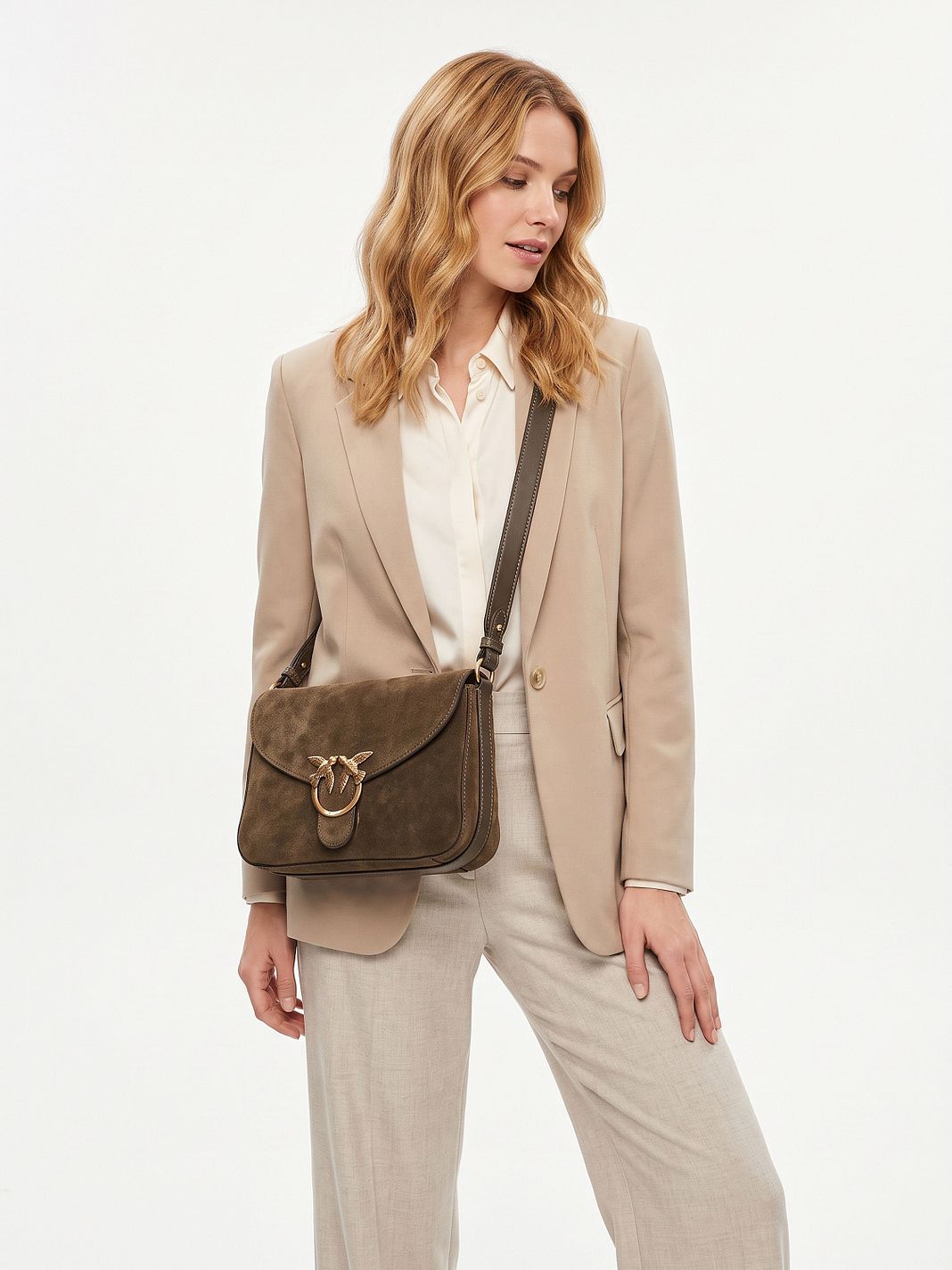 PINKO Love Satchel Mini Crossbody taška Kůže 20 cm PINKO Love Satchel Mini Crossbody taška Kůže 20 cm