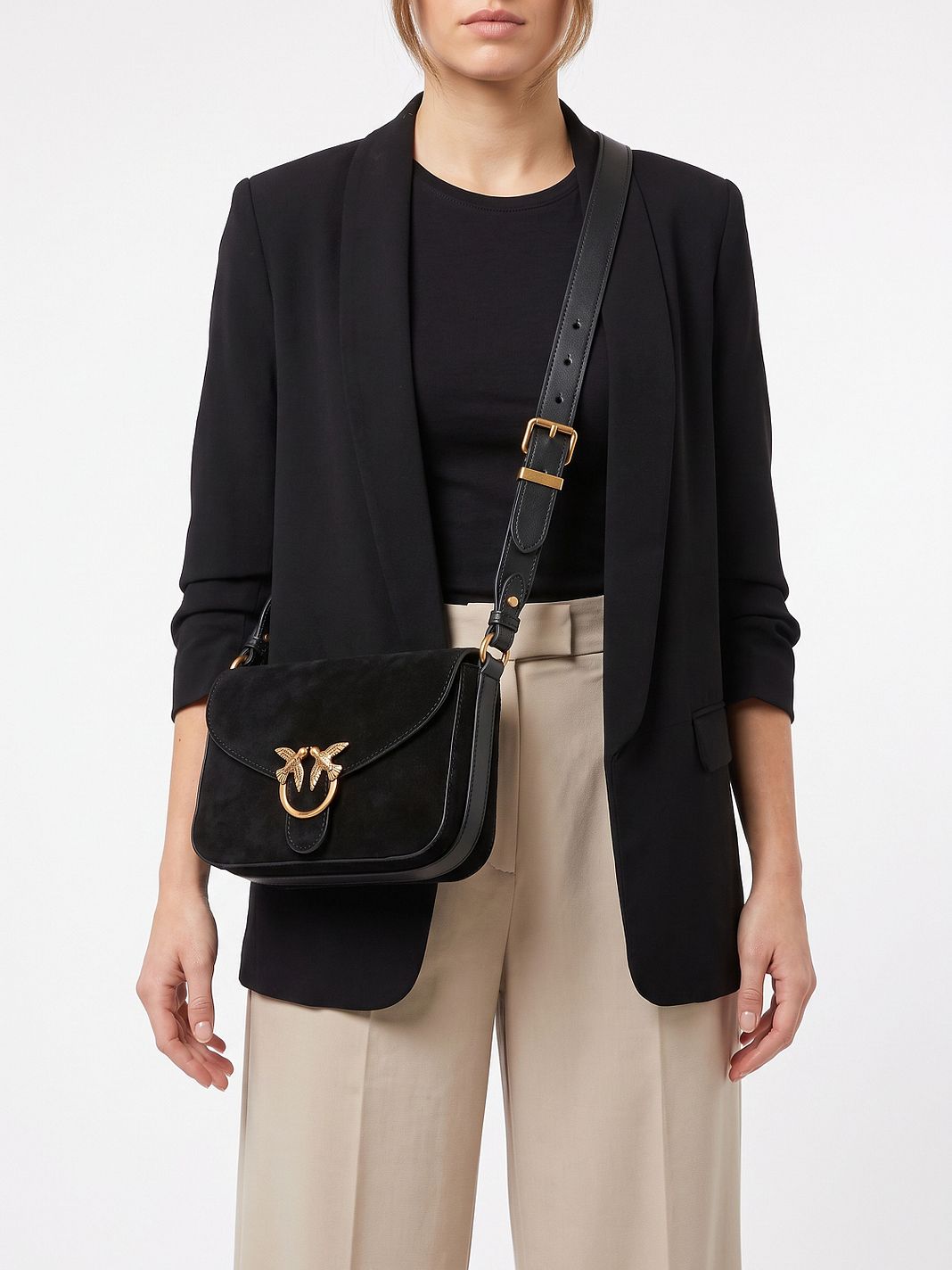 PINKO Love Satchel Mini Borsa a tracolla Vera Pelle 20 cm PINKO Love Satchel Mini Borsa a tracolla Vera Pelle 20 cm