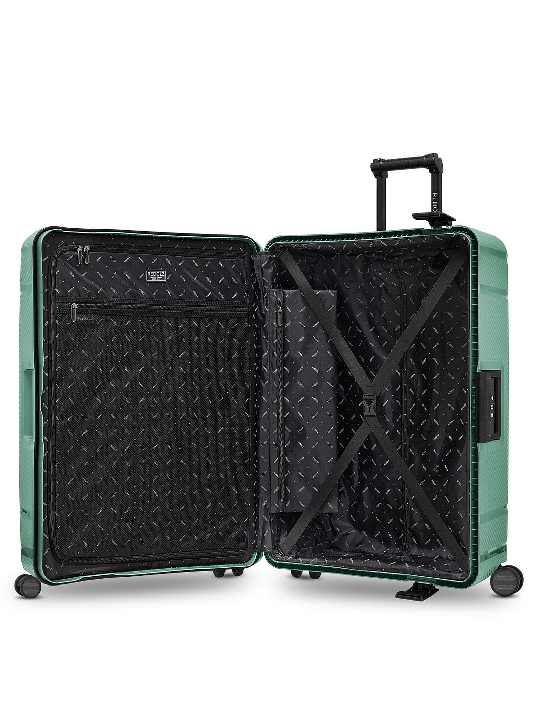 Redolz Essentials 15 Set di valigie da 4 ruote con 4 ruote S+L con chiusura a tre punti Redolz Essentials 15 Set di valigie da 4 ruote con 4 ruote S+L con chiusura a tre punti