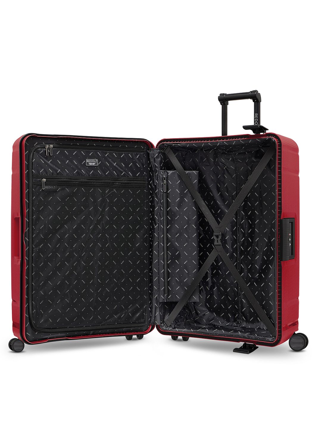 Redolz Essentials 15 Set di valigie da 4 ruote con 4 ruote S+L con chiusura a tre punti Redolz Essentials 15 Set di valigie da 4 ruote con 4 ruote S+L con chiusura a tre punti