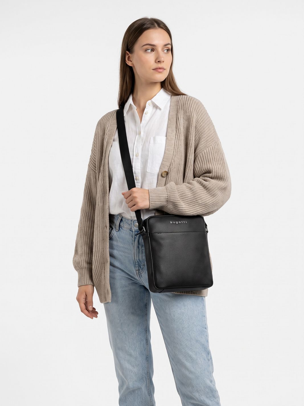 bugatti Valencia Bolso bandolera Piel natural 23.5 cm