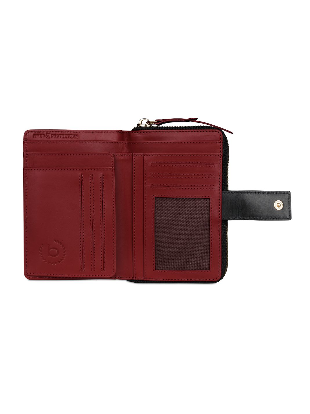 bugatti Viola Portafoglio Protezione RFID Vera Pelle 14 cm