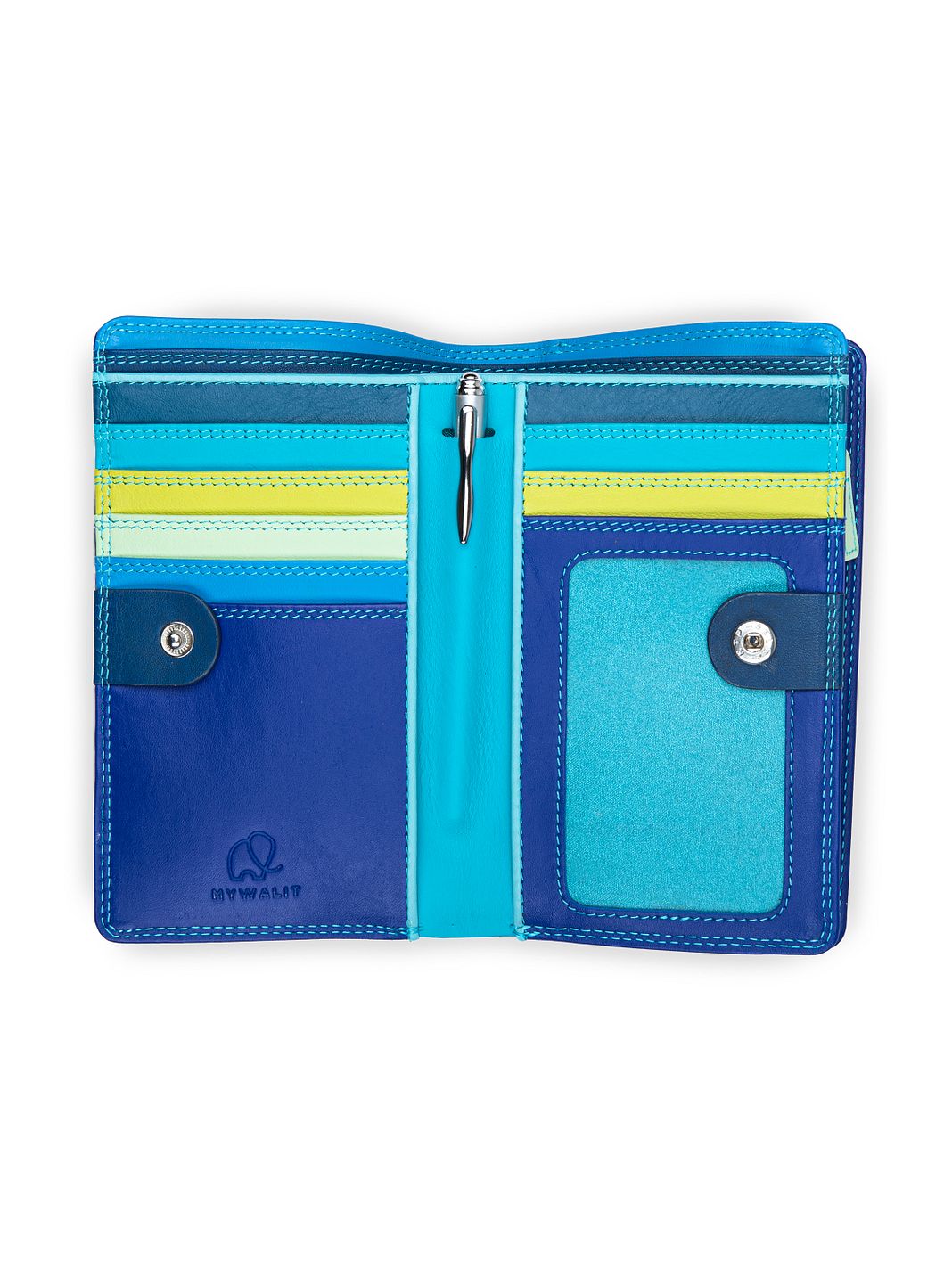 Mywalit Portafoglio Protezione RFID Vera Pelle 8 cm