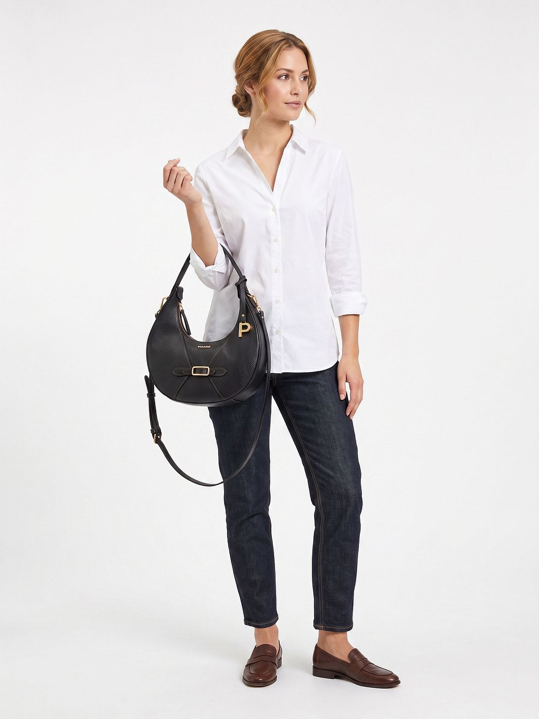 Picard buckle up Borsa a spalla Vera Pelle 23 cm