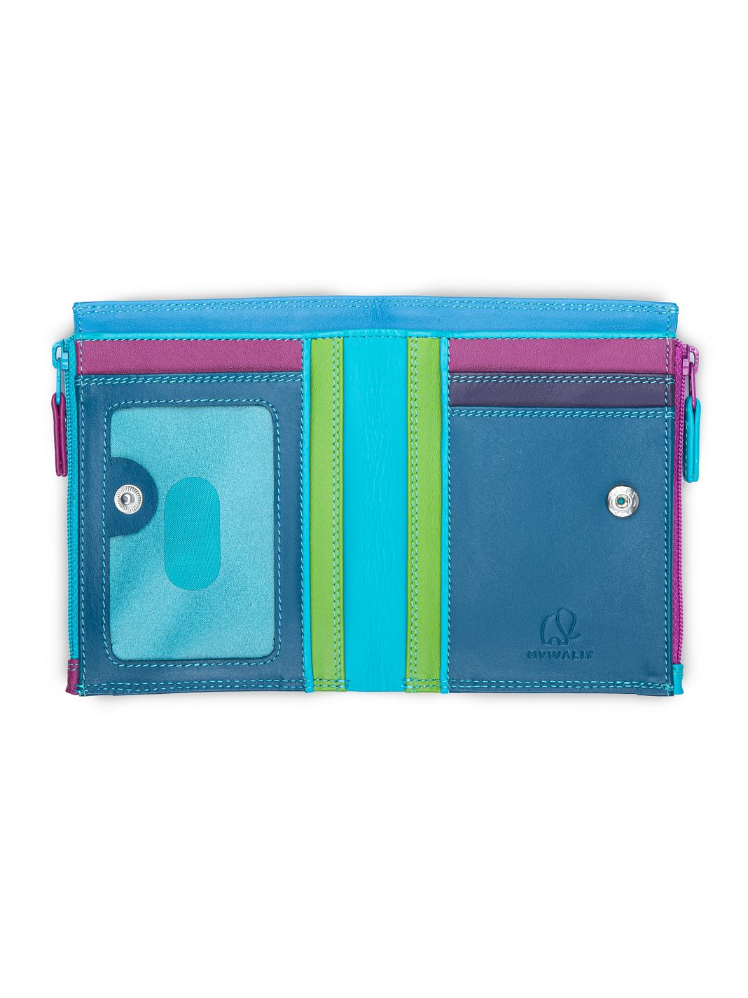 Mywalit Portafoglio Protezione RFID Vera Pelle 9 cm