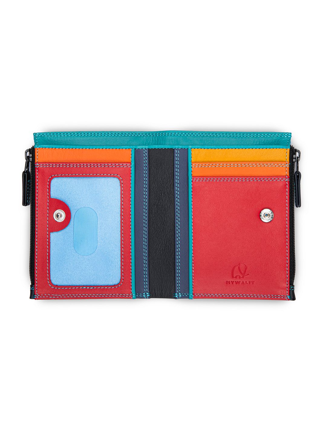 Mywalit Portafoglio Protezione RFID Vera Pelle 9 cm