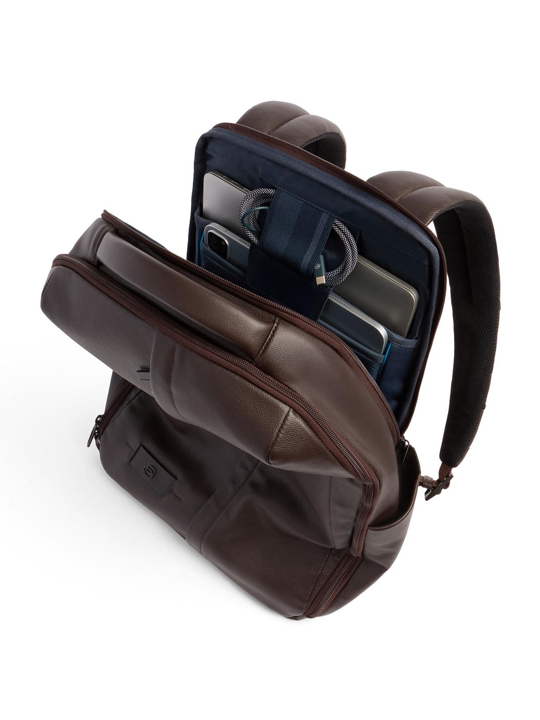 Piquadro Russell Mochila de negocios Bloqueo RFID Piel natural 42 cm Compartimento para el portátil Piquadro Russell Mochila de negocios Bloqueo RFID Piel natural 42 cm Compartimento para el portátil