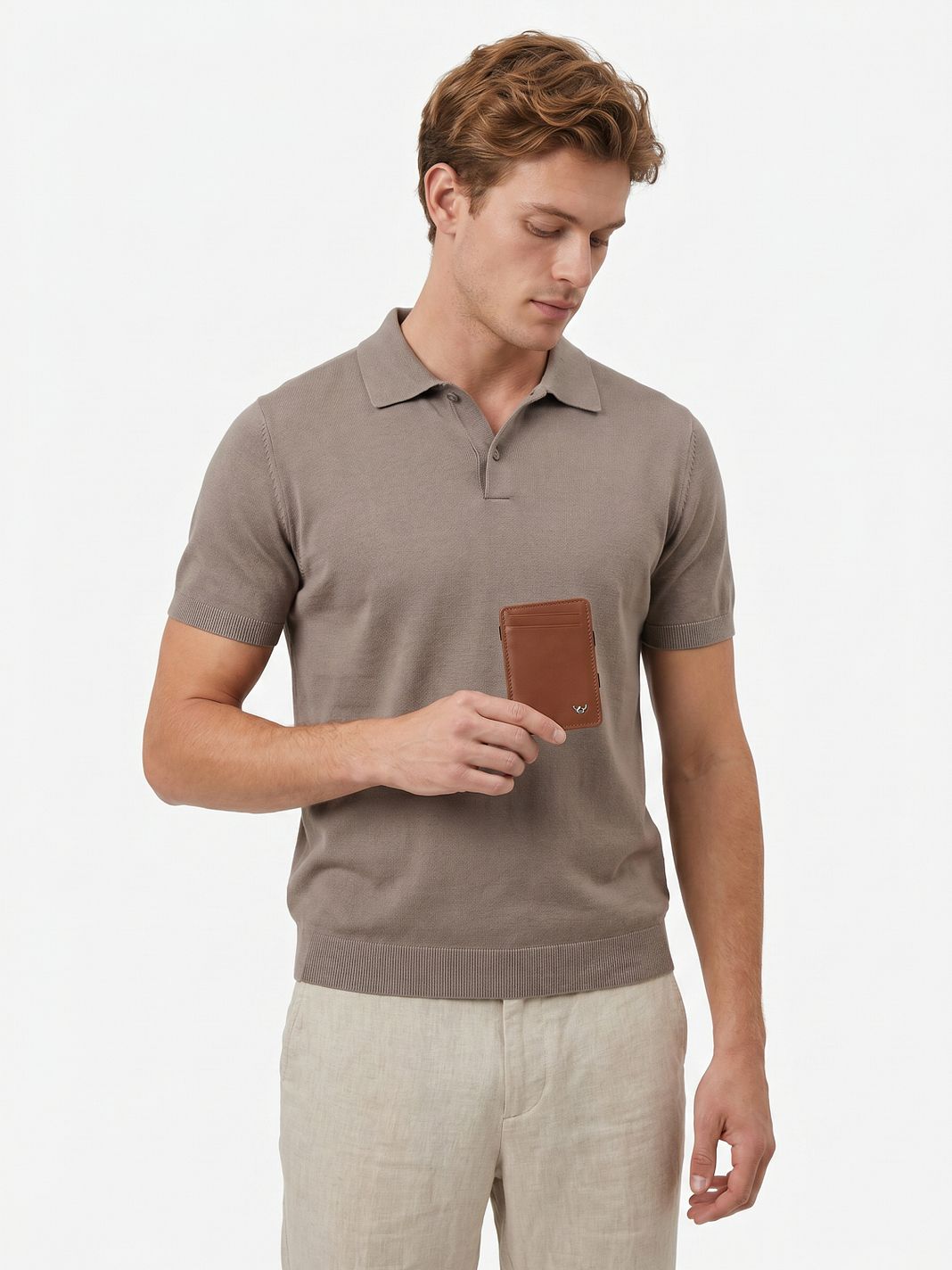 Golden Head Polo Custodia per carta di credito Protezione RFID Vera Pelle 7.5 cm