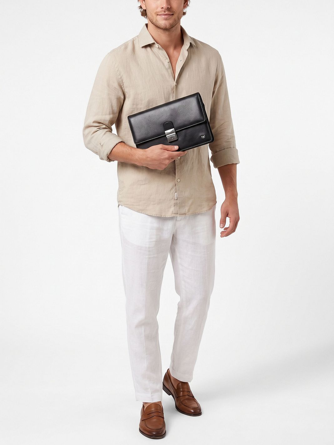 Golden Head Colorado Pochette uomo Vera Pelle 23 cm
