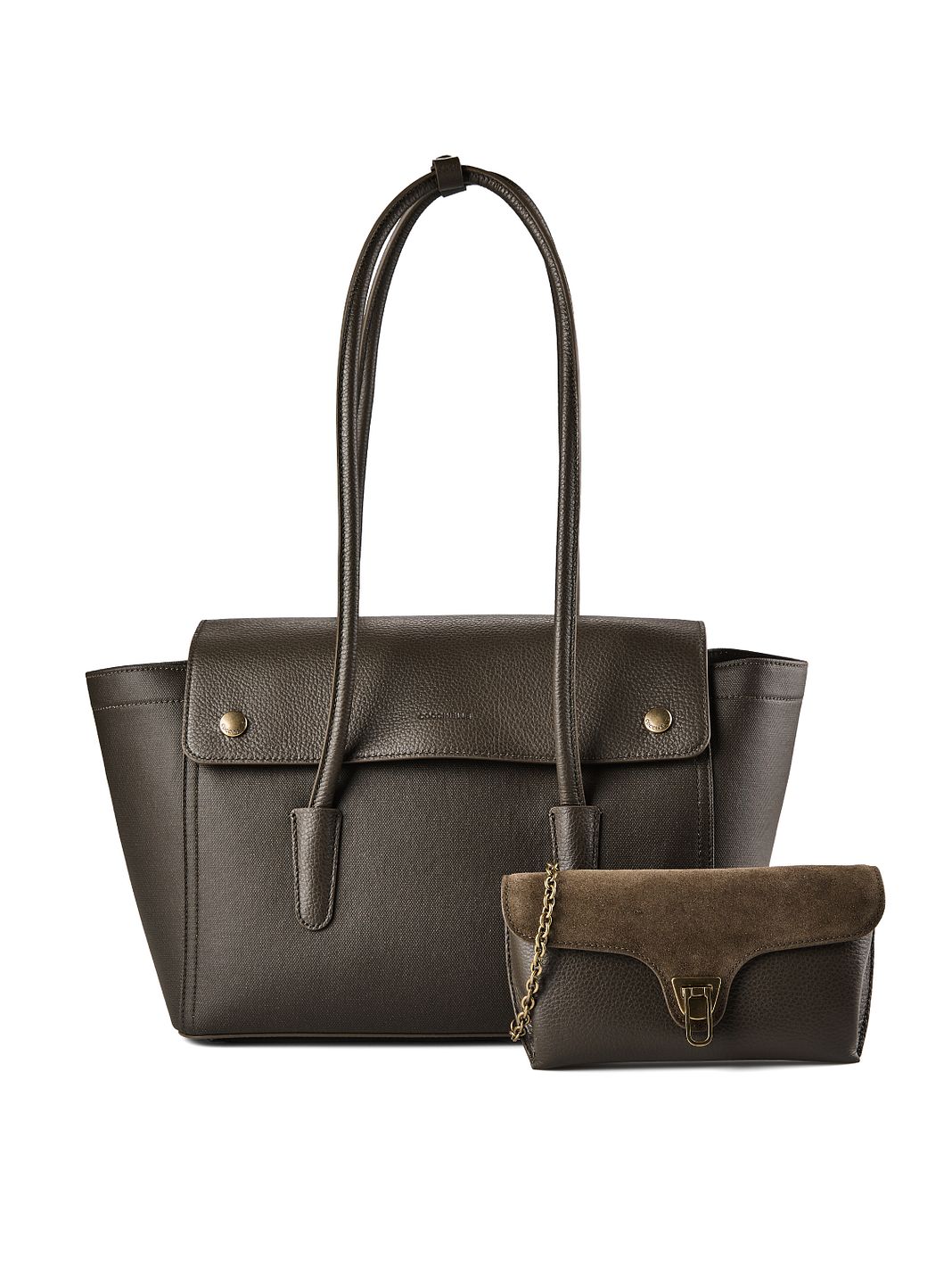 Coccinelle Double Beat Borsa a spalla Vera Pelle 33 cm Coccinelle Double Beat Borsa a spalla Vera Pelle 33 cm