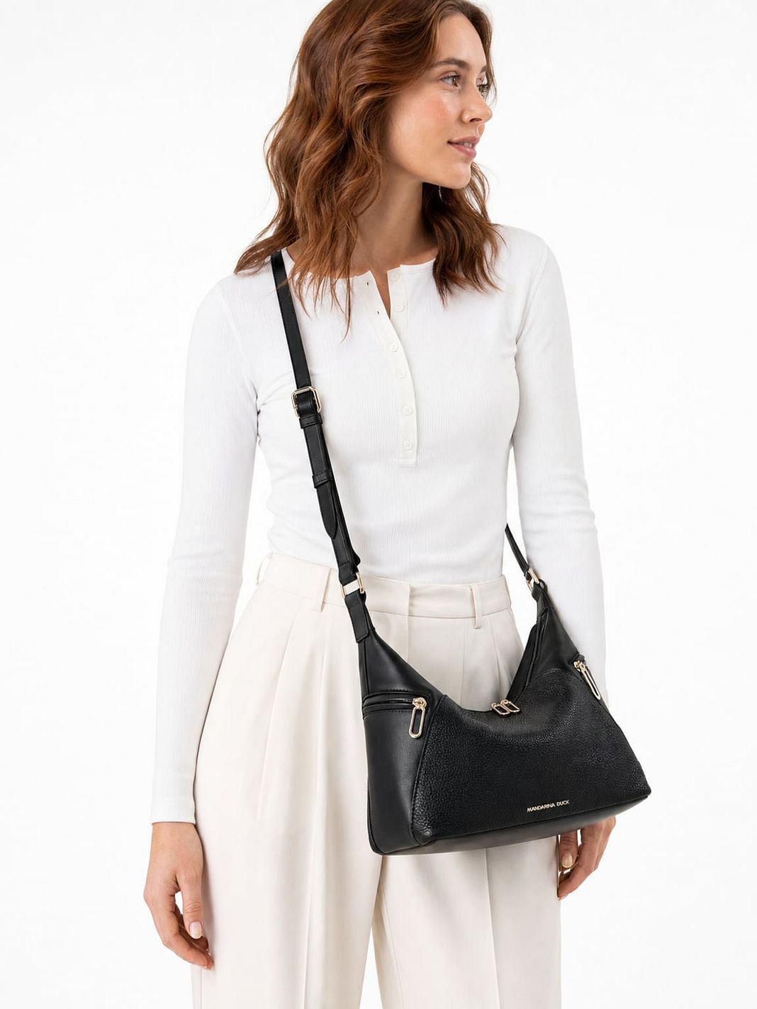 Mandarina Duck Daisy Borsa a tracolla Vera Pelle 28 cm Mandarina Duck Daisy Borsa a tracolla Vera Pelle 28 cm