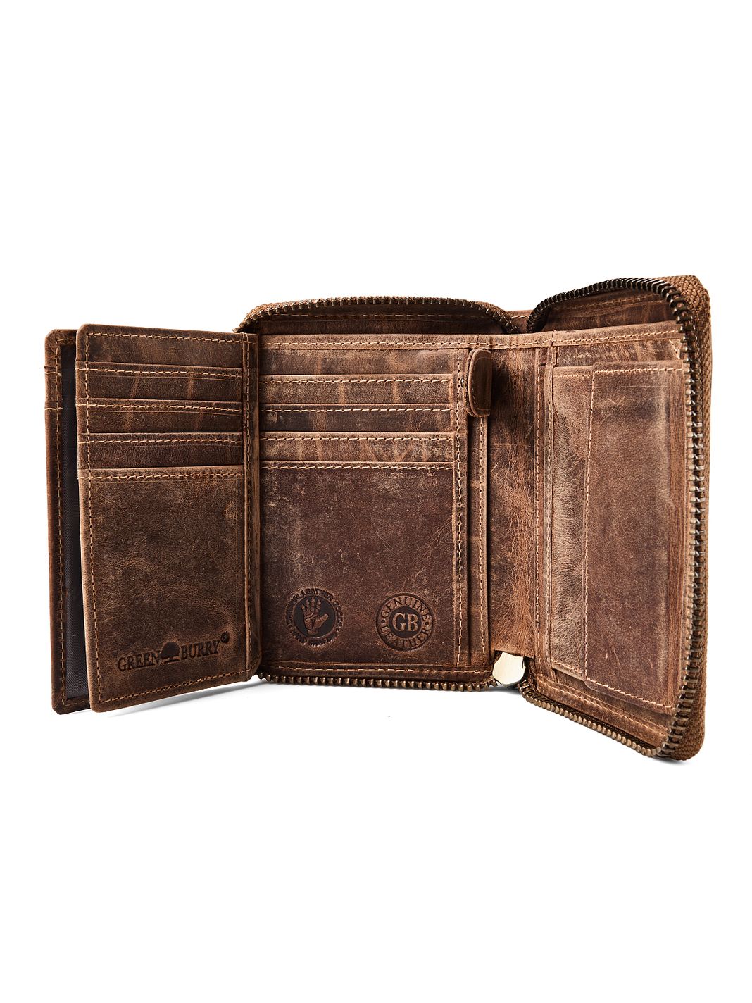 Greenburry Hecht Portafoglio Vera Pelle 10 cm