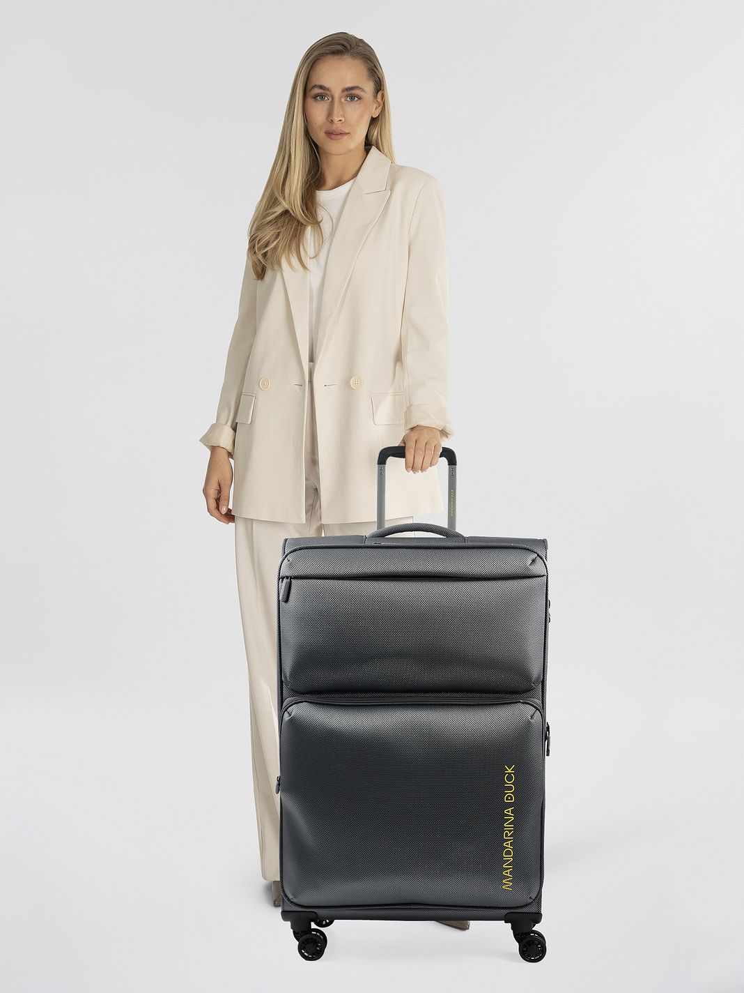 Mandarina Duck Zephyr 4-pyöräinen vetolaukku L 78 cm Laajennettava