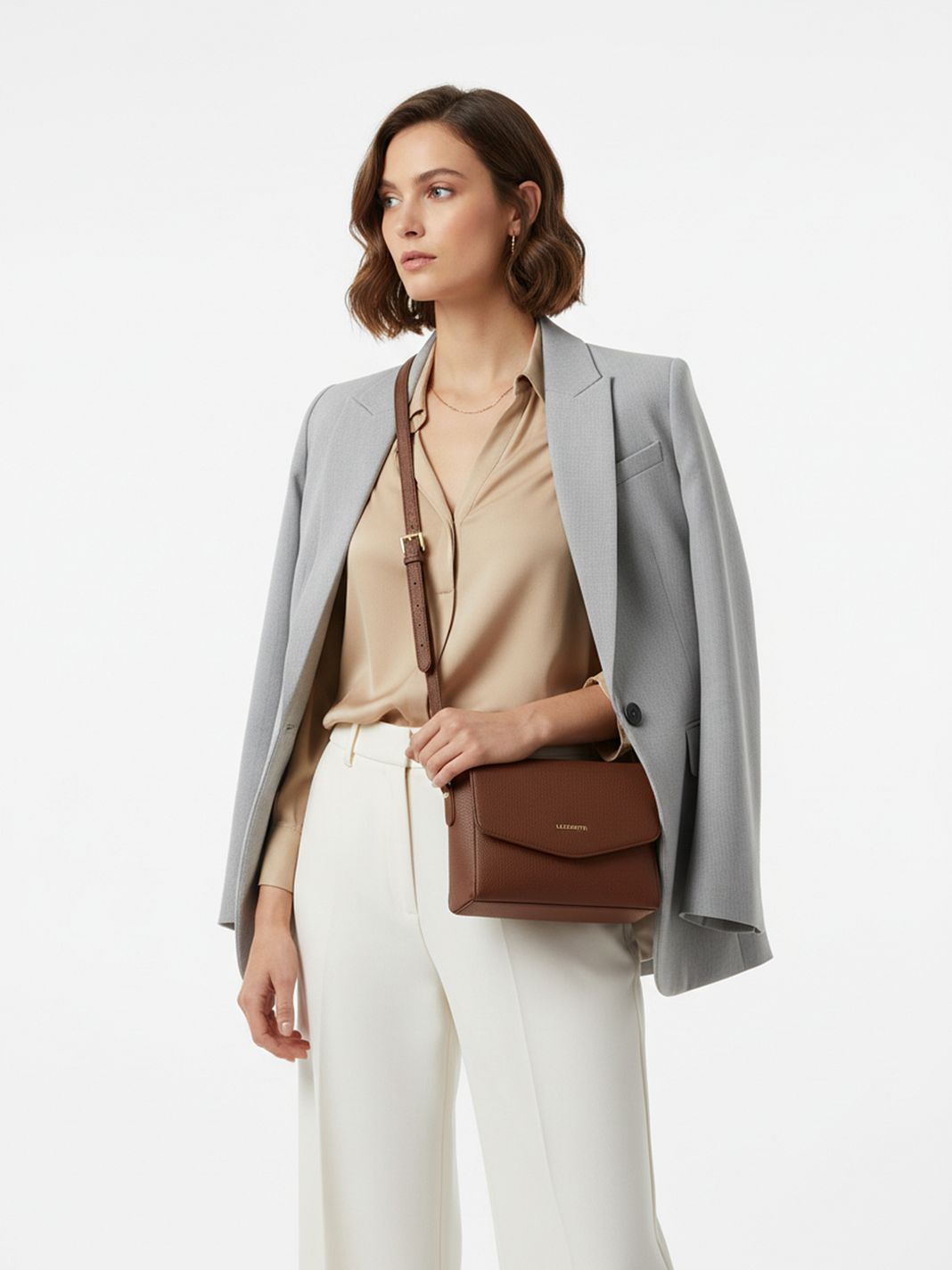 Lazarotti Bolsa de hombro de piel «Bologna» de 22 cm Lazarotti Bolsa de hombro de piel «Bologna» de 22 cm
