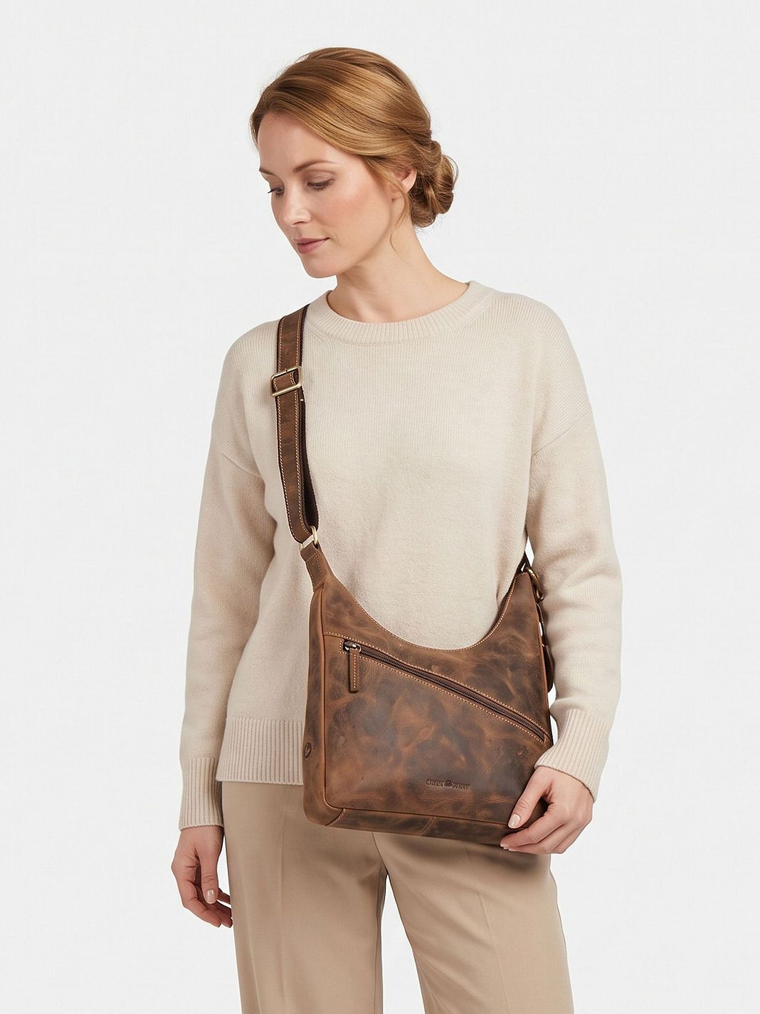 Greenburry Vintage Bolso bandolera Piel natural 31 cm Greenburry Vintage Bolso bandolera Piel natural 31 cm