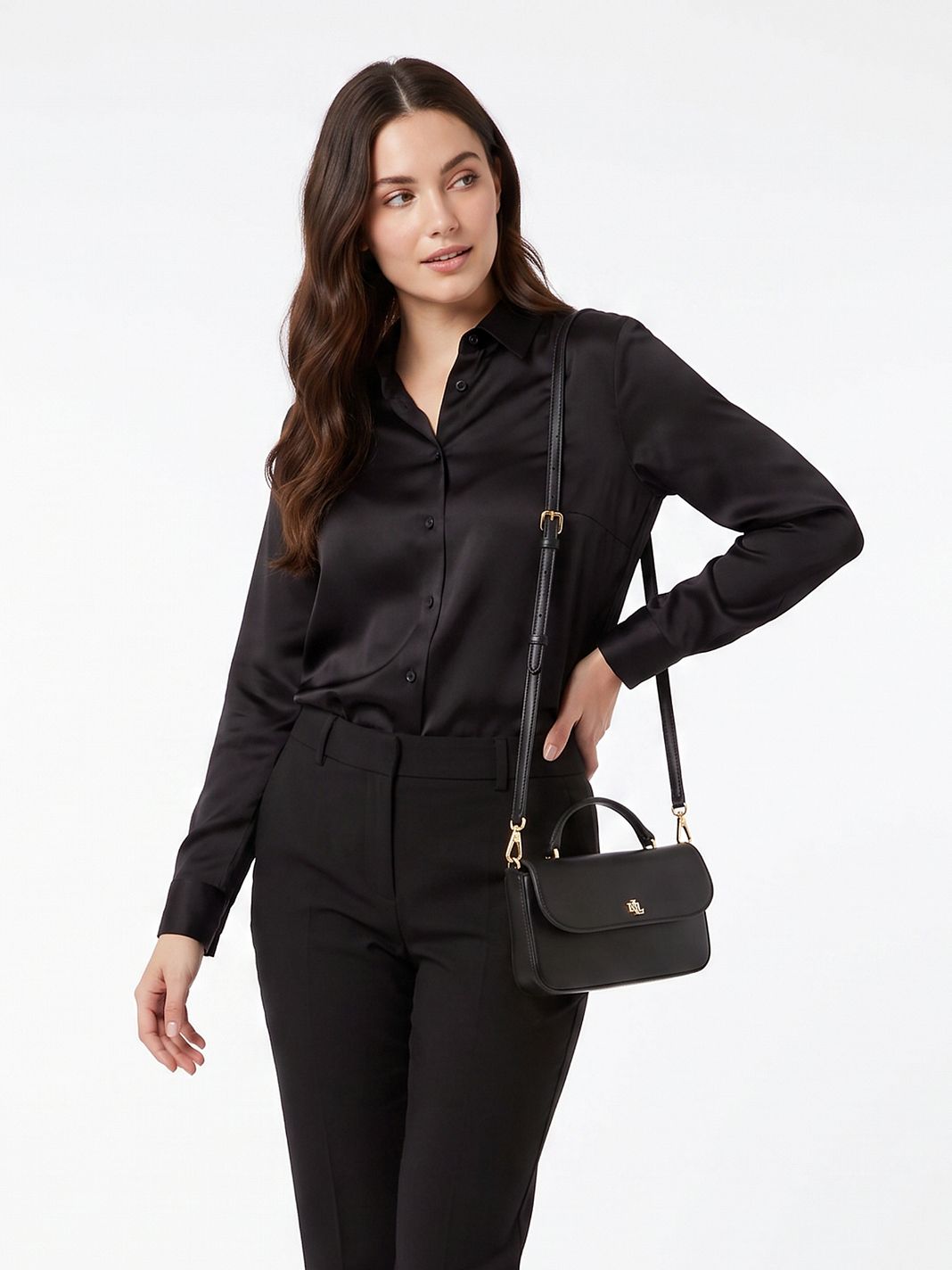 Lauren Ralph Lauren Marcy Borsetta Vera Pelle 20.5 cm Lauren Ralph Lauren Marcy Borsetta Vera Pelle 20.5 cm