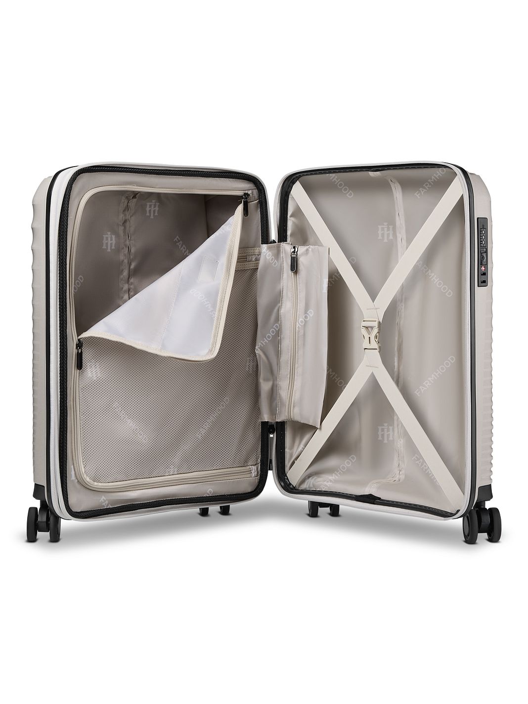 Farmhood Straw Edition 4 ruote Trolley cabina 55 cm espandibile