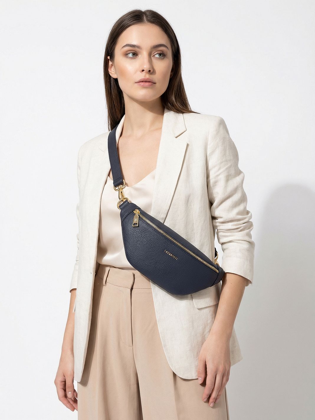 Lazarotti Bologna Leather Riñonera Piel natural 31 cm Lazarotti Bologna Leather Riñonera Piel natural 31 cm