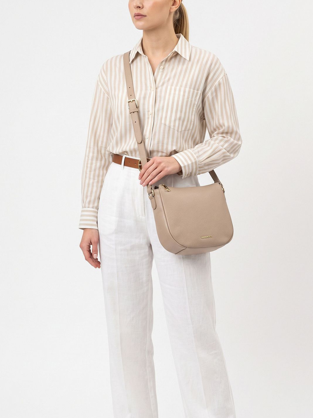 Lazarotti Bolsa de hombro de piel «Bologna» de 25 cm Lazarotti Bolsa de hombro de piel «Bologna» de 25 cm