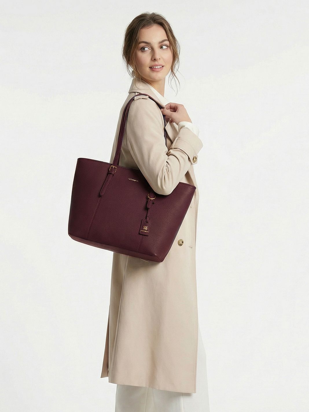 Lazarotti Bologna läderväska XL Tygkasse, läder, 35 cm Lazarotti Bologna läderväska XL Tygkasse, läder, 35 cm