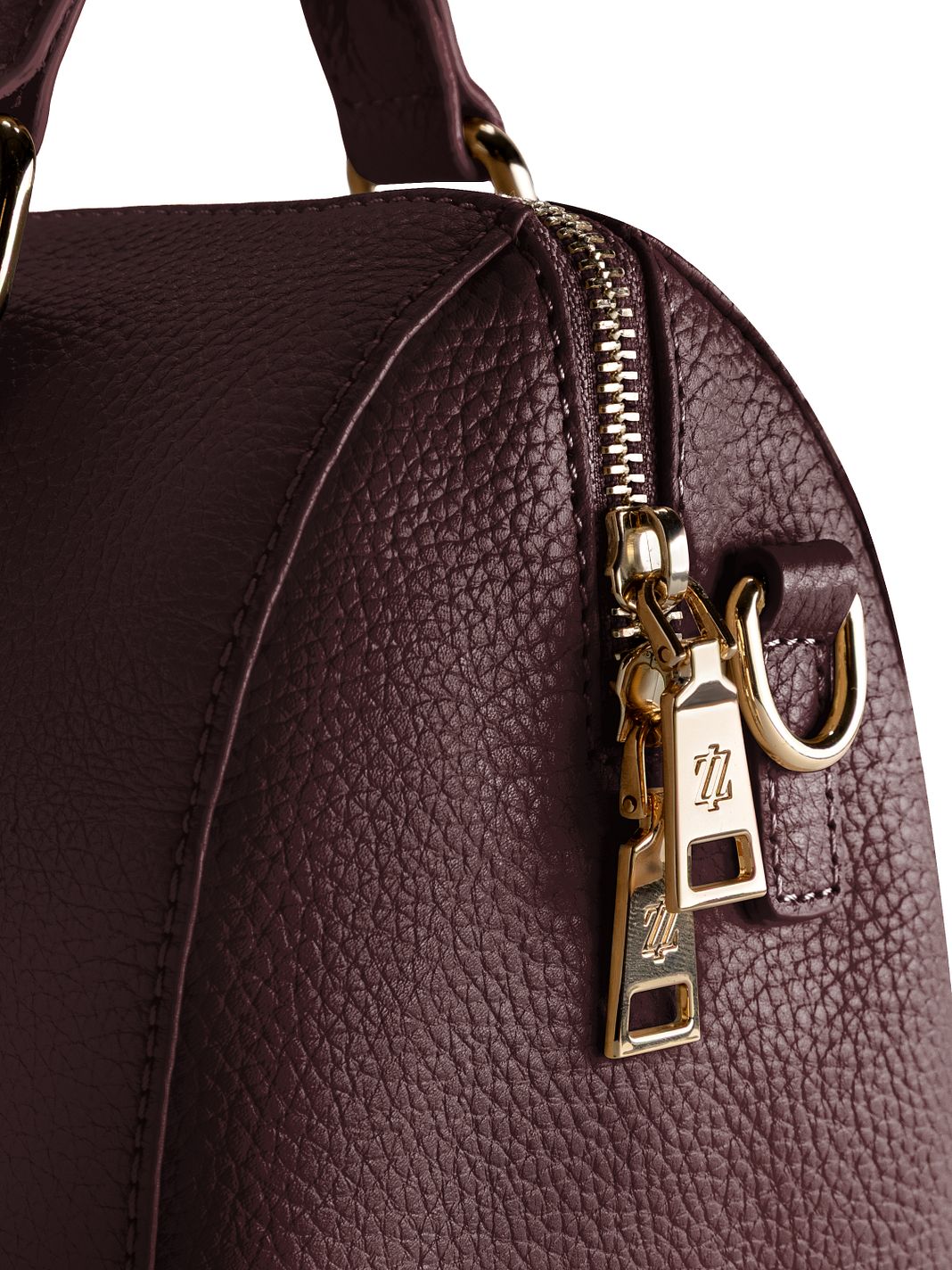 Lazarotti Bologna läderbowlingväska, handväska, crossbody-väska, läder, 26 cm