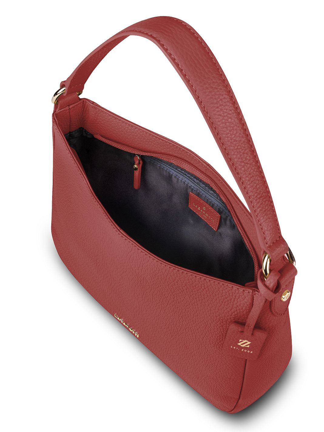 Lazarotti Bolsa de hombro tipo hobo de piel de Bolonia, 27 cm Lazarotti Bolsa de hombro tipo hobo de piel de Bolonia, 27 cm