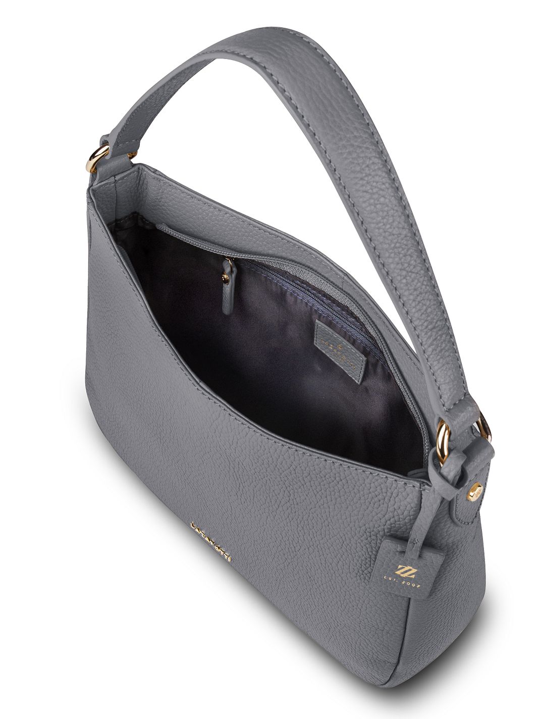 Lazarotti Bolsa de hombro tipo hobo de piel de Bolonia, 27 cm Lazarotti Bolsa de hombro tipo hobo de piel de Bolonia, 27 cm