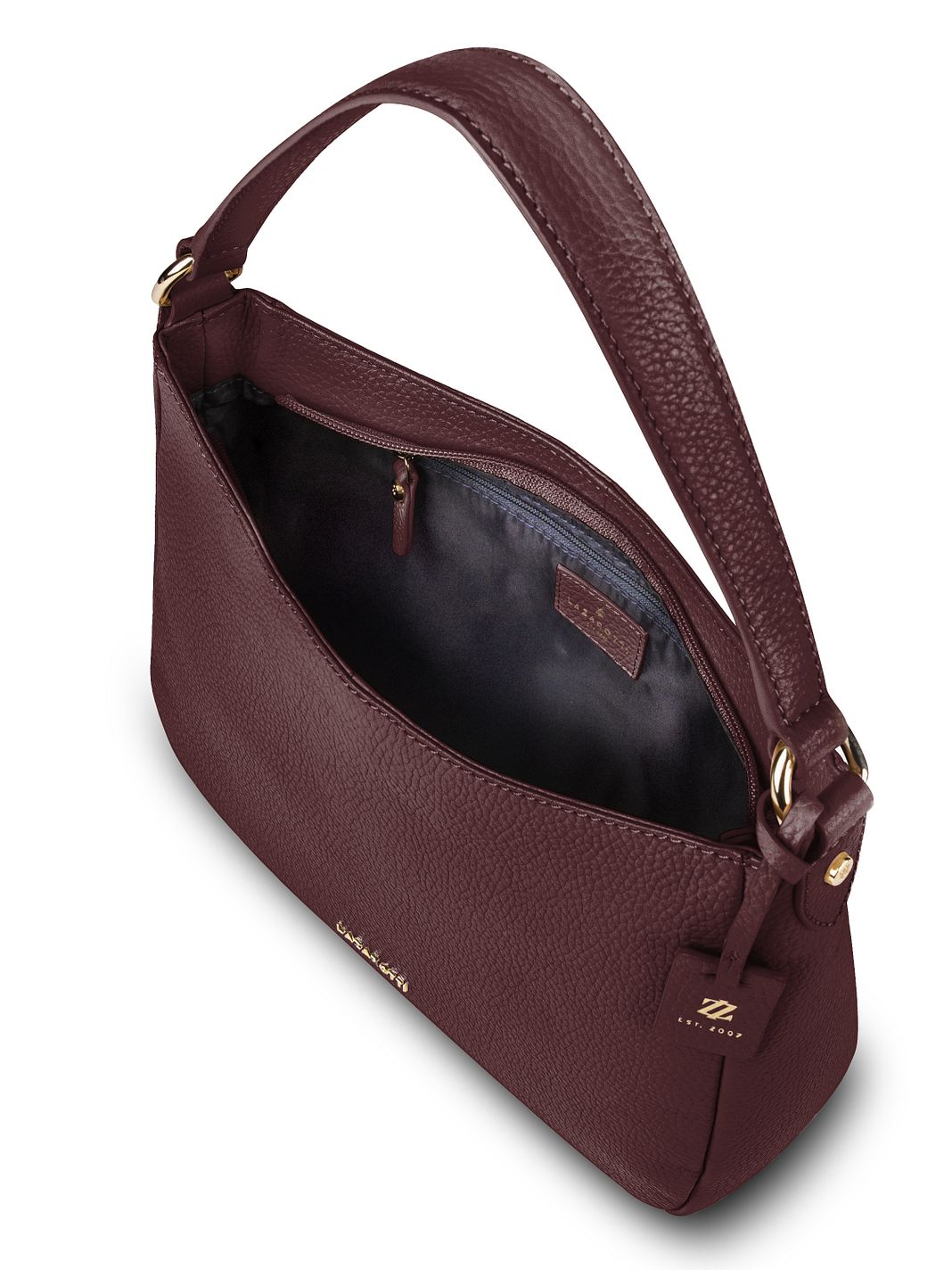 Lazarotti Bolsa de hombro tipo hobo de piel de Bolonia, 27 cm Lazarotti Bolsa de hombro tipo hobo de piel de Bolonia, 27 cm