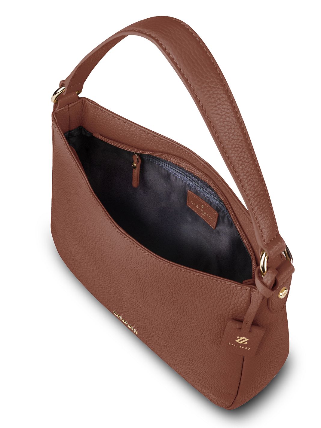 Lazarotti Bolsa de hombro tipo hobo de piel de Bolonia, 27 cm Lazarotti Bolsa de hombro tipo hobo de piel de Bolonia, 27 cm