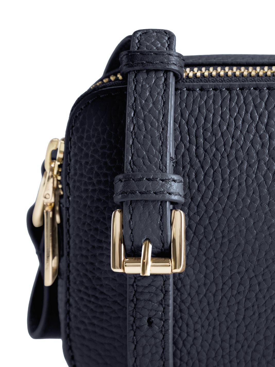 Lazarotti Bologna lädercrossbody-väska, kameraväska i läder med dubbla dragkedjor, 18 cm Lazarotti Bologna lädercrossbody-väska, kameraväska i läder med dubbla dragkedjor, 18 cm