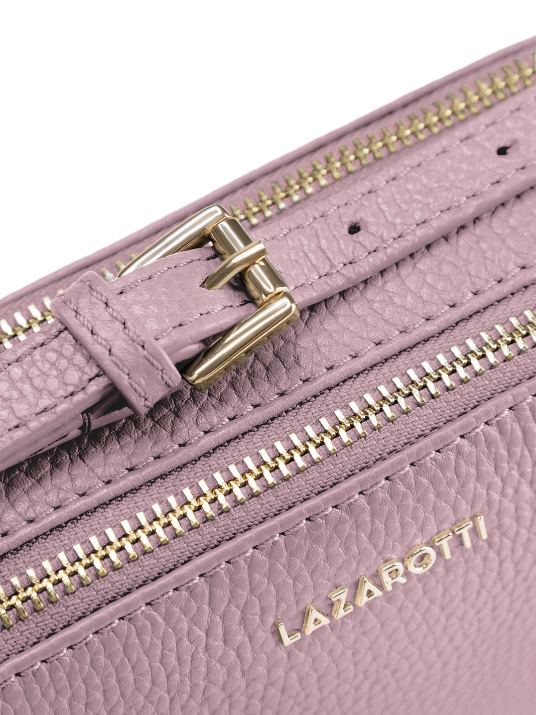 Lazarotti Borsa a tracolla in pelle Bologna Camera-Bag in pelle con doppia cerniera, 18 cm
