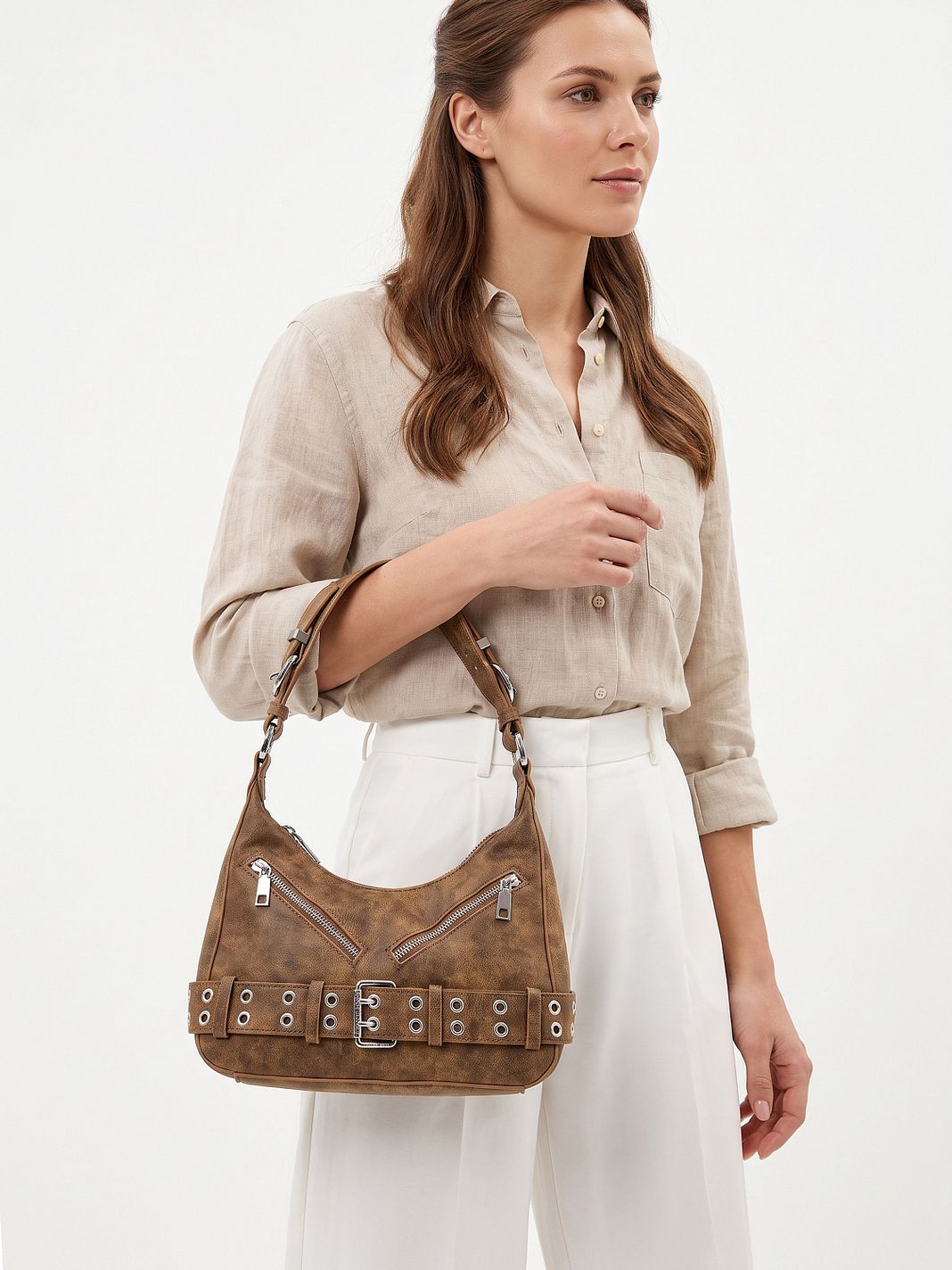 Desigual Valentine Camel Borsa a spalla 24 cm Desigual Valentine Camel Borsa a spalla 24 cm