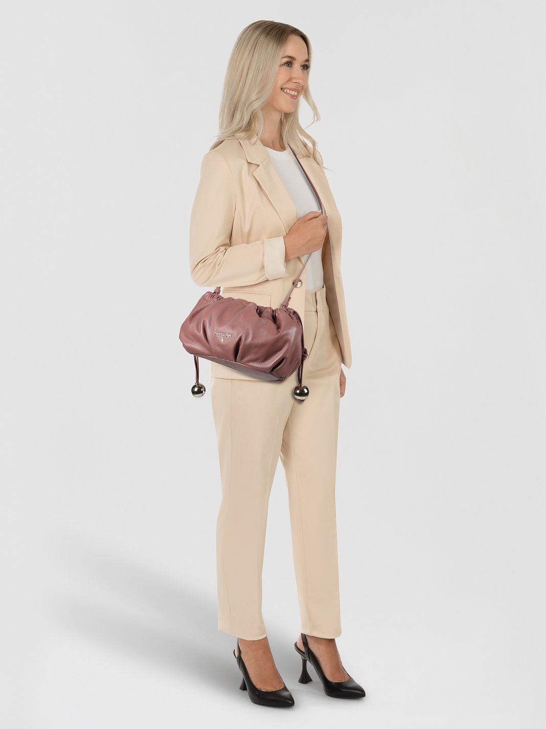 Patrizia Pepe Bubble Borsa secchiello Vera Pelle 23.5 cm Patrizia Pepe Bubble Borsa secchiello Vera Pelle 23.5 cm