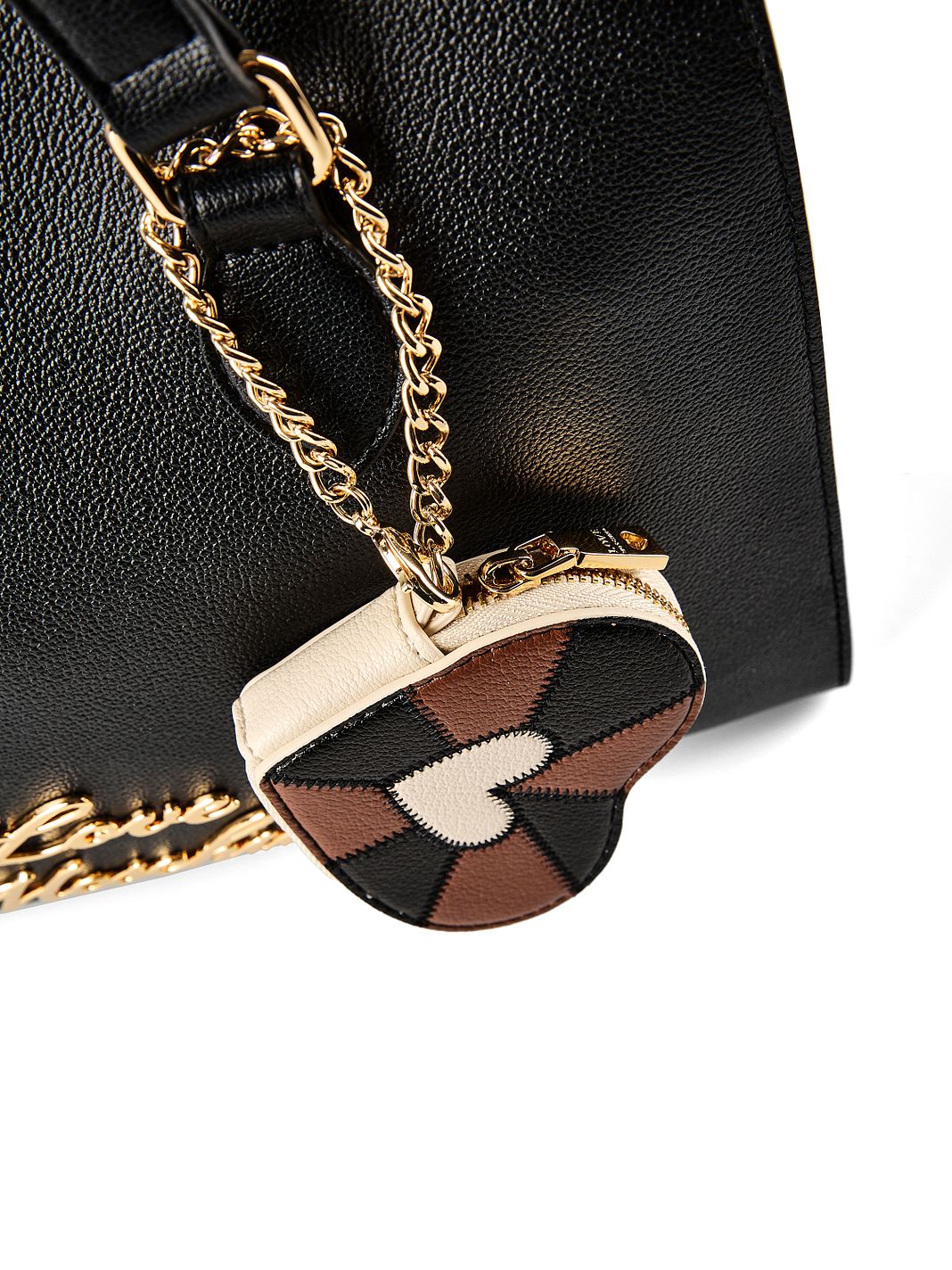 Love Moschino Heart Charm Borsa a spalla Vera Pelle 35 cm