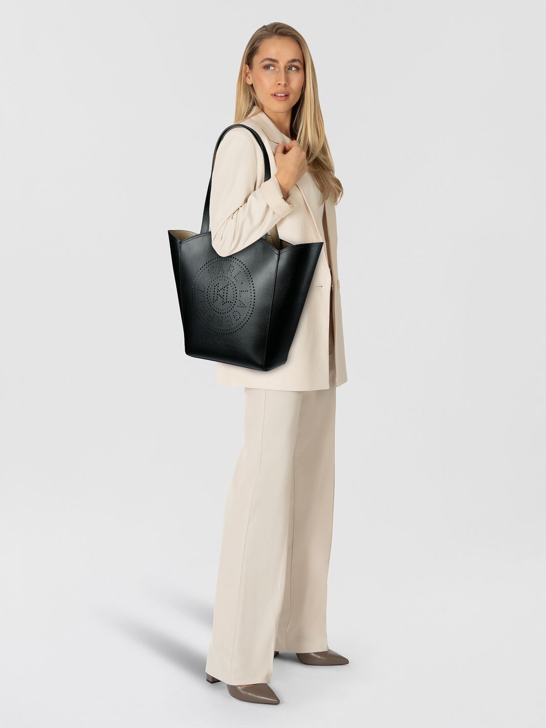Karl Lagerfeld Circle Borsa tote Vera Pelle 27 cm Karl Lagerfeld Circle Borsa tote Vera Pelle 27 cm