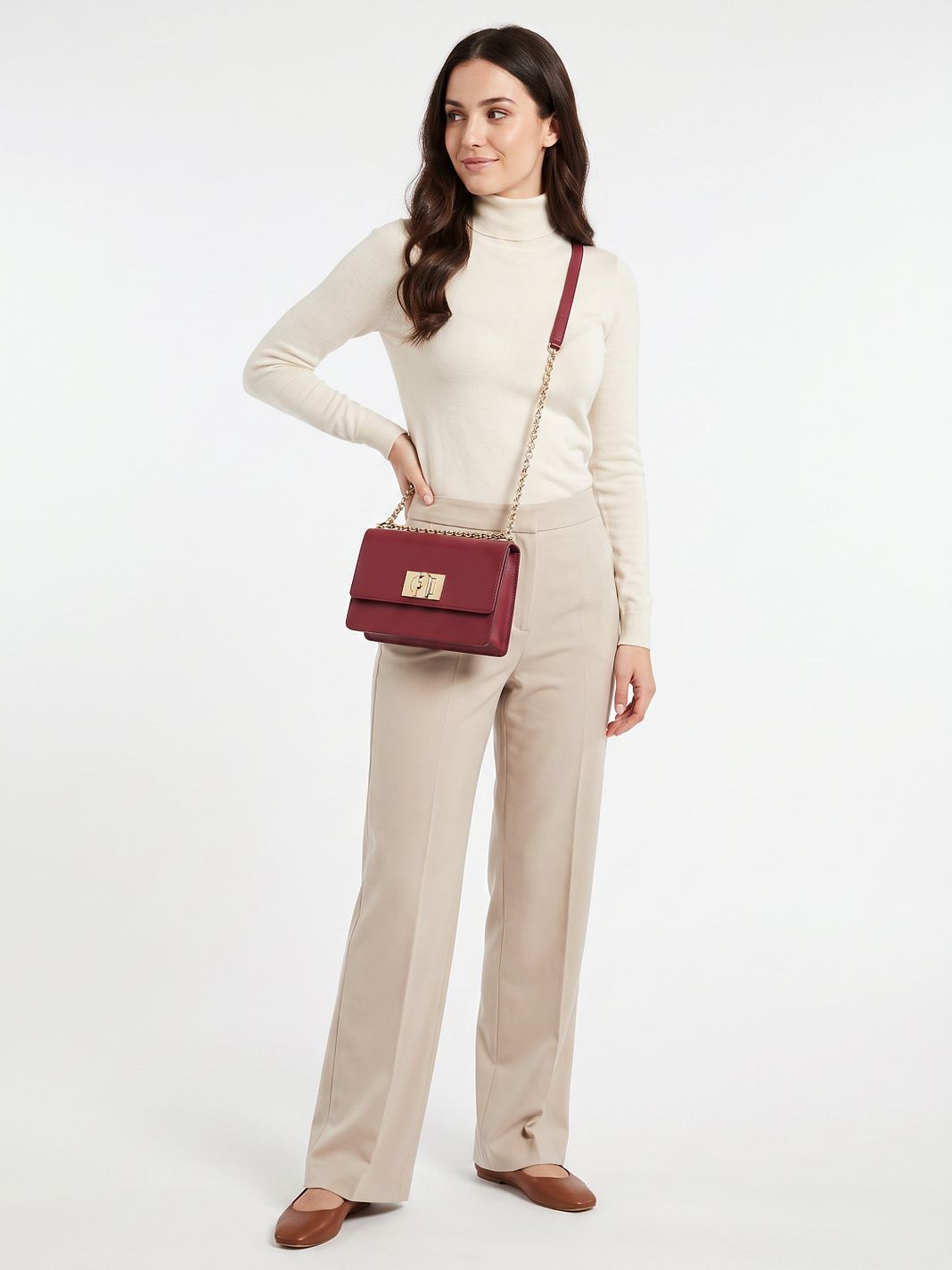 Furla 1927 Bolso bandolera Piel natural 20 cm Furla 1927 Bolso bandolera Piel natural 20 cm