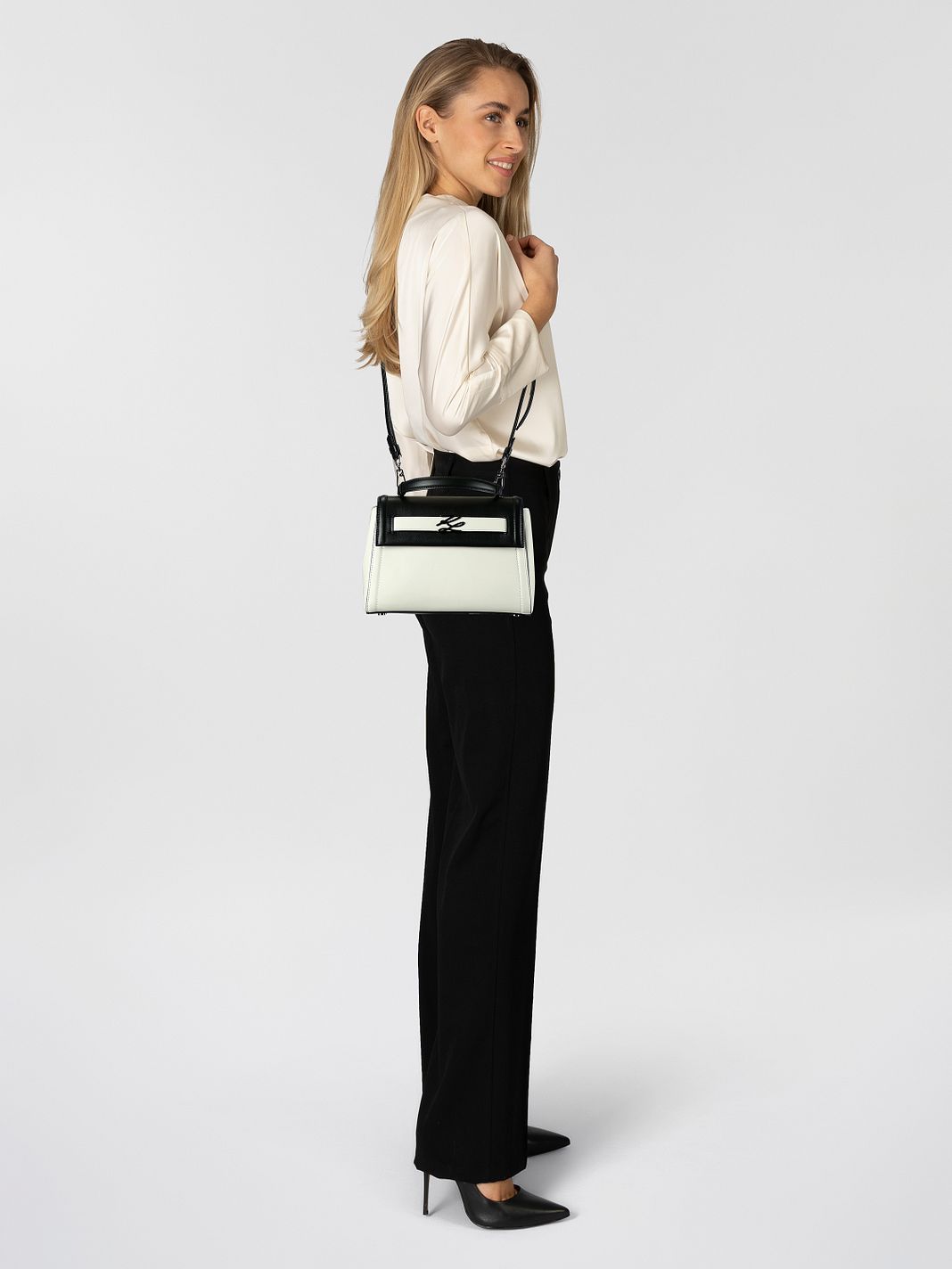 Karl Lagerfeld Autograph Borsetta Vera Pelle 24 cm Karl Lagerfeld Autograph Borsetta Vera Pelle 24 cm