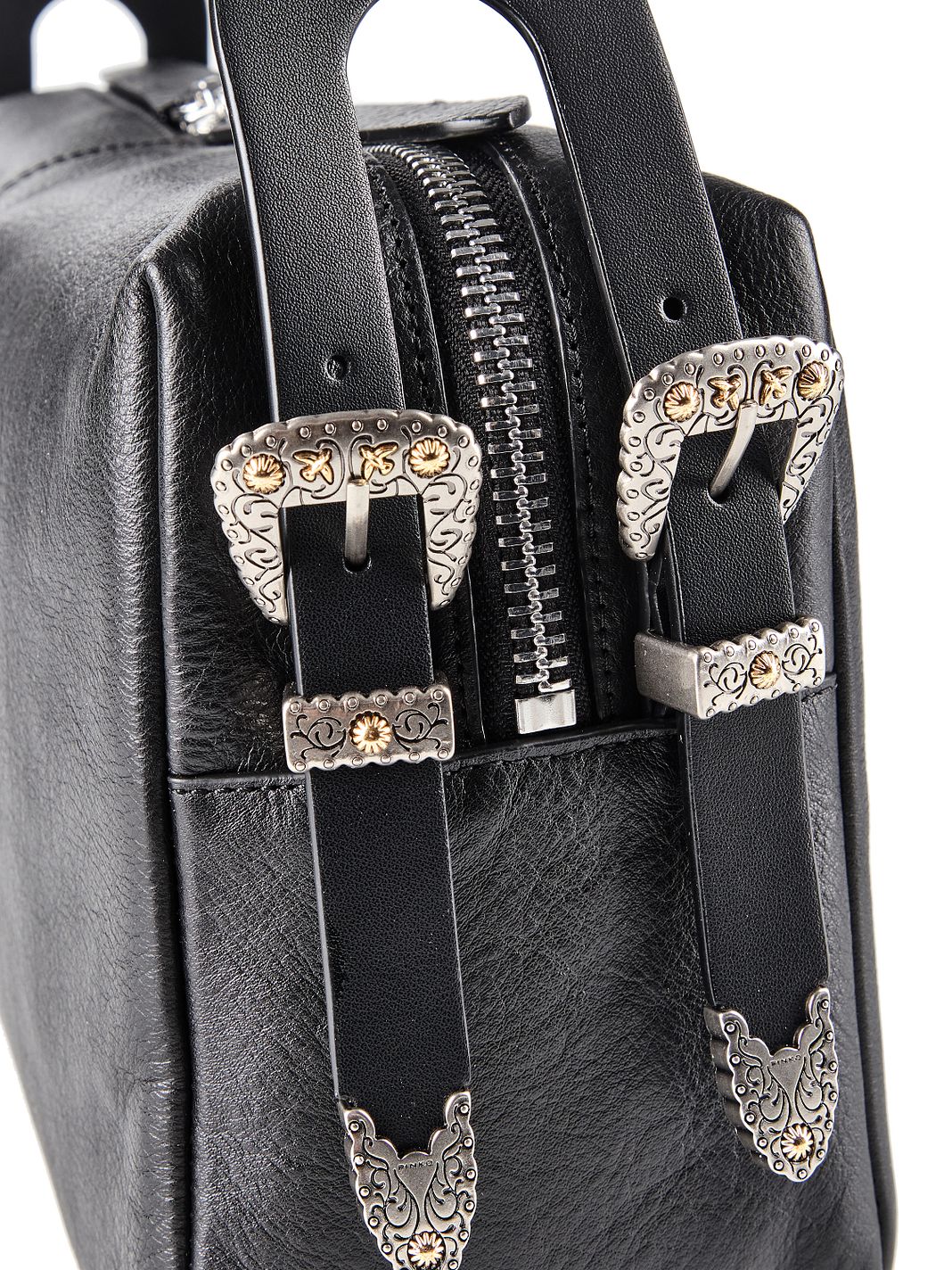 PINKO 24 Classic Borsa a spalla Vera Pelle 34 cm PINKO 24 Classic Borsa a spalla Vera Pelle 34 cm