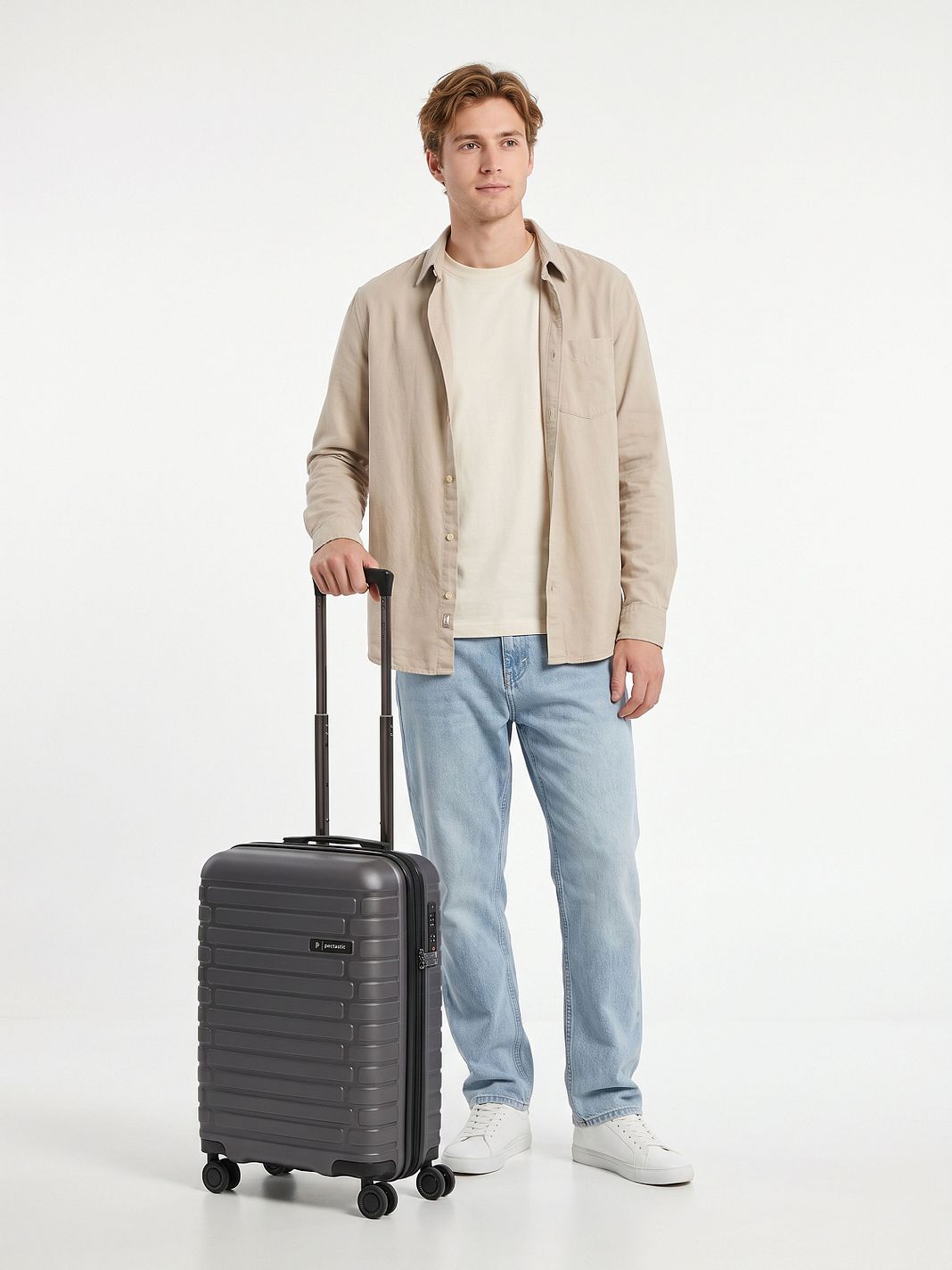 Pactastic Collection 04 THE CABIN + 4 ruote Trolley cabina S 55 cm espandibile