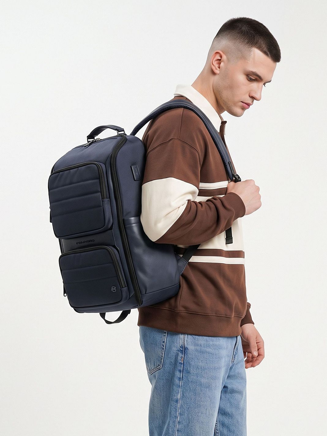 Piquadro Oberon Daypack Protezione RFID 48 cm Vano porta PC Piquadro Oberon Daypack Protezione RFID 48 cm Vano porta PC