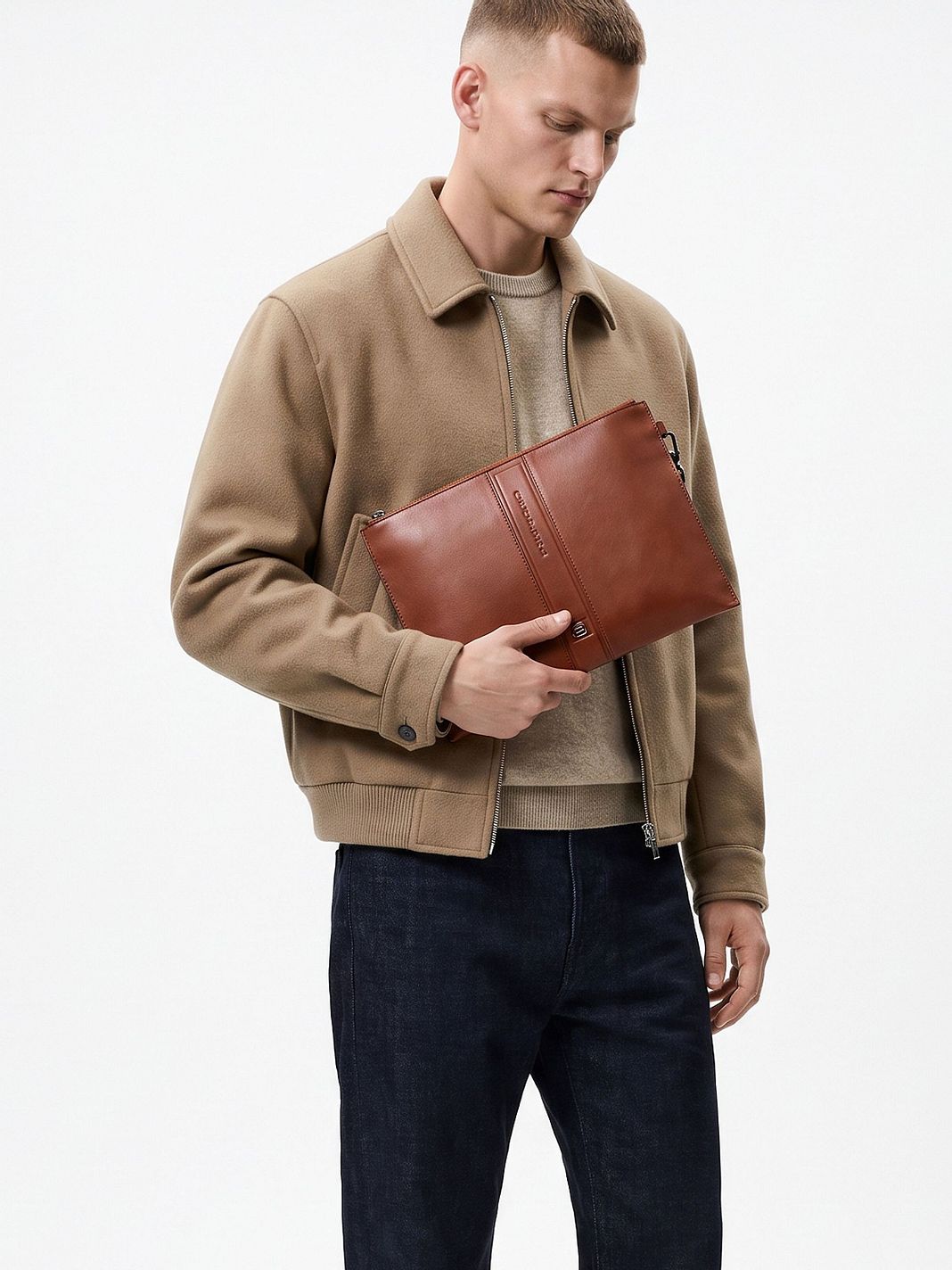 Piquadro Victor Pochette uomo Vera Pelle 30 cm Piquadro Victor Pochette uomo Vera Pelle 30 cm