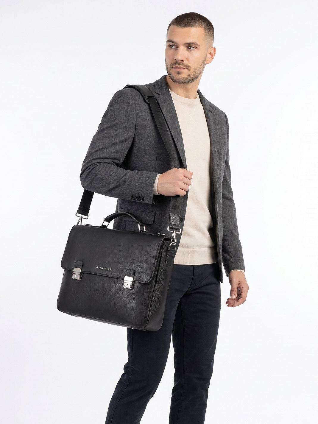 bugatti Valencia Cartella Vera Pelle 38 cm Vano porta PC bugatti Valencia Cartella Vera Pelle 38 cm Vano porta PC