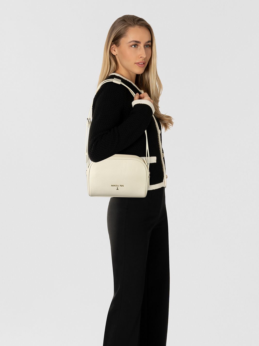 Patrizia Pepe Borsa a spalla Vera Pelle 20 cm Patrizia Pepe Borsa a spalla Vera Pelle 20 cm